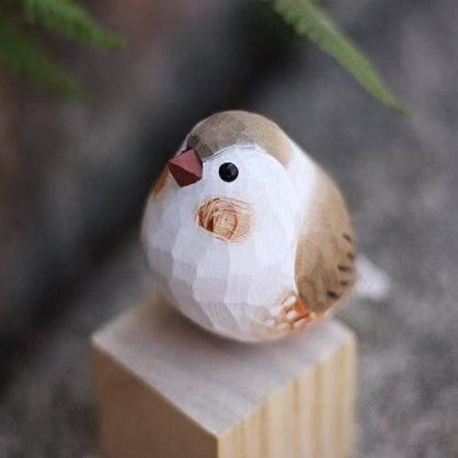 Wooden Bird Figurines